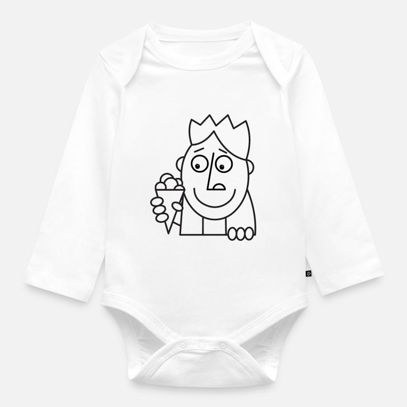 glace! - Body Bébé bio manches longues - blanc