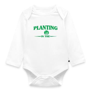 Water Gardener Planting Roots in Water Gift - Organic Longsleeve Baby Bodysuit - white - Front