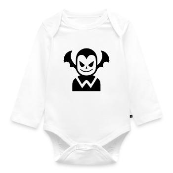 Vampire - Organic Longsleeve Baby Bodysuit - white - Front