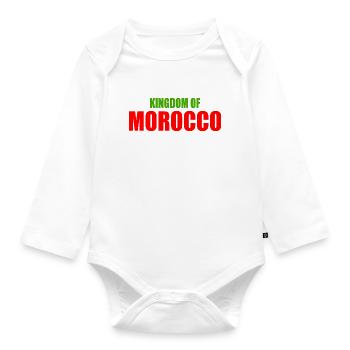 Kingdom of morocco - Organic Longsleeve Baby Bodysuit - white - Front