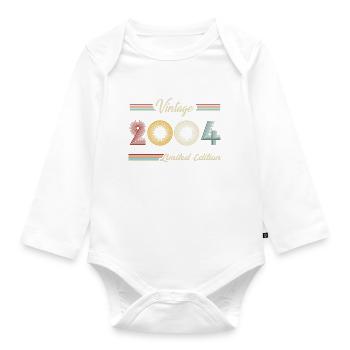 2004 Anniversaire Né En 2004 Rétro Millésime - Body Bébé bio manches longues - blanc - Devant