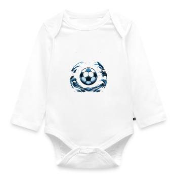 Marseille Supporter Humour Foot Cadeau Supporter - Body Bébé bio manches longues - blanc - Devant