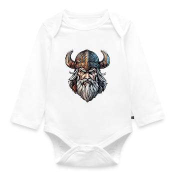 Wikinger / Thor / Odin / nordisch / keltisch - Baby Bio-Langarm-Body - Weiß - Vorne