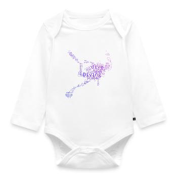 Plongée Plongeuse Femme Scuba Diver Scuba Diver - Body Bébé bio manches longues - blanc - Devant