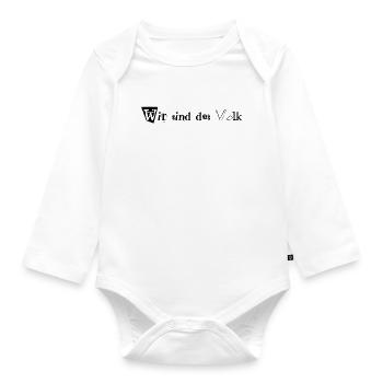 Wir sind das Volk - Baby Bio-Langarm-Body - Weiß - Vorne