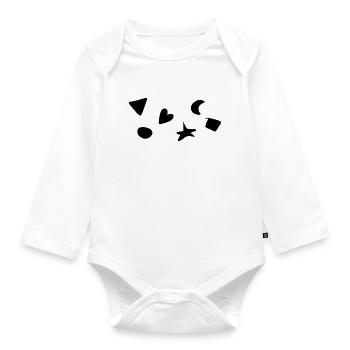 Symbole Formen Form Herz symbol - Baby Bio-Langarm-Body - Weiß - Vorne