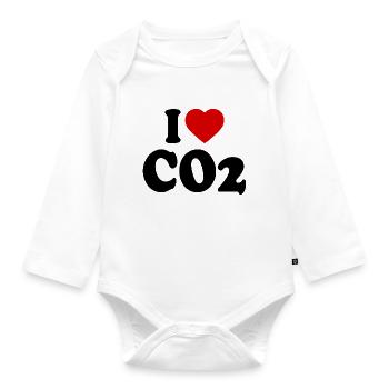 I love co2 - Baby Bio-Langarm-Body - Weiß - Vorne