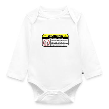 Informationen für Passagiere - Baby Bio-Langarm-Body - Weiß - Vorne