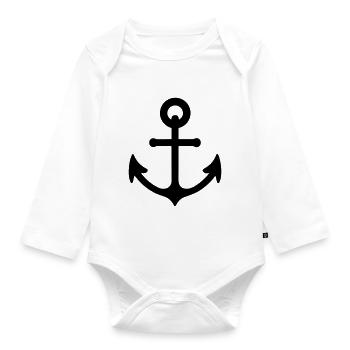 Anker - Baby Bio-Langarm-Body - Weiß - Vorne