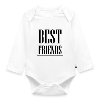 Beste Freunde - Baby Bio-Langarm-Body - Weiß - Vorne