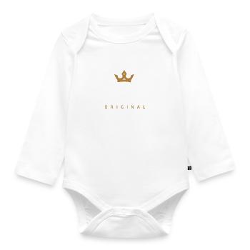 Beyer Original Family Logo - Organic Longsleeve Baby Bodysuit - white - Front