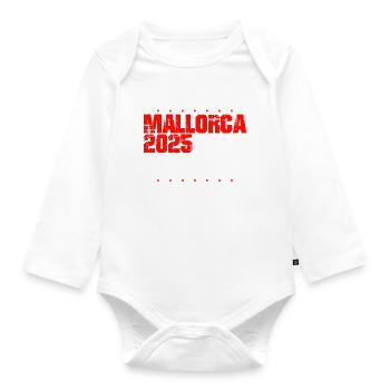 Mallorca 2025 Team - Organic Longsleeve Baby Bodysuit - white - Front