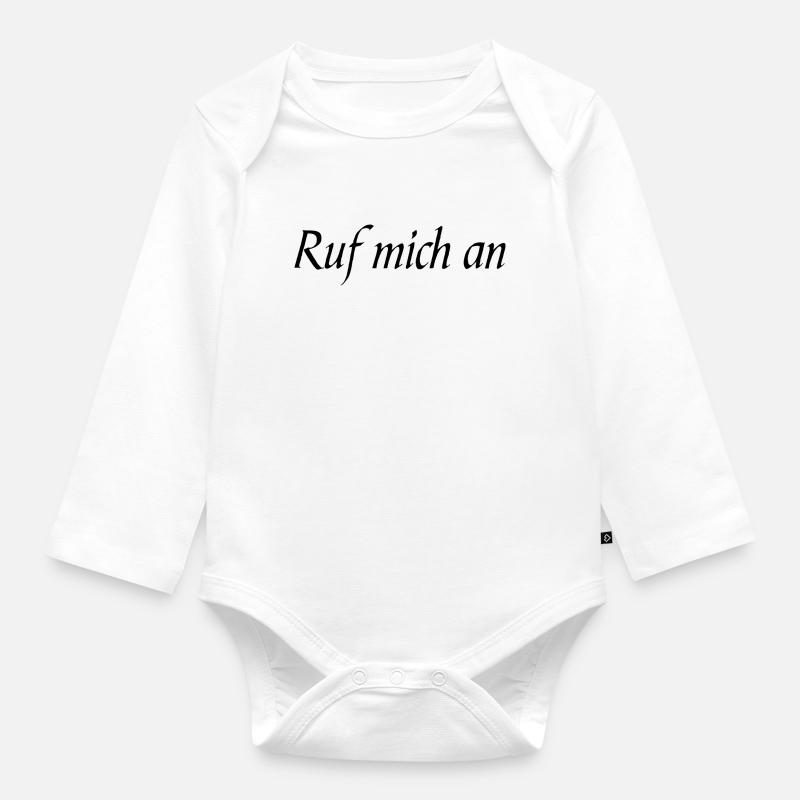 Appelle-moi - Body Bébé bio manches longues - blanc