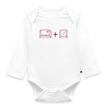 Commande + Z - Body Bébé bio manches longues - blanc - Devant