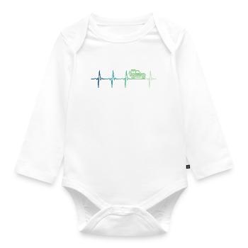 Off Road 4x4 Offroad Off-Road Vehicle - Organic Longsleeve Baby Bodysuit - white - Front