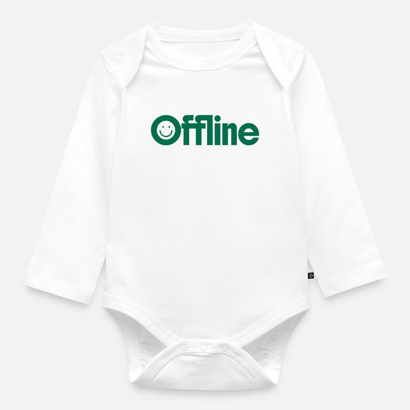 Offline-Modus - Baby Bio-Langarm-Body - Weiß