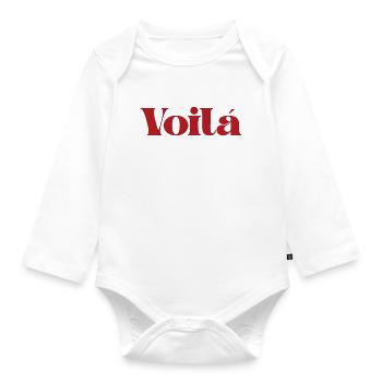 Voila - Organic Longsleeve Baby Bodysuit - white - Front