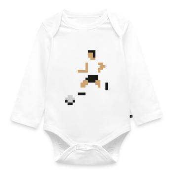 Kicker pixels - Organic Longsleeve Baby Bodysuit - white - Front