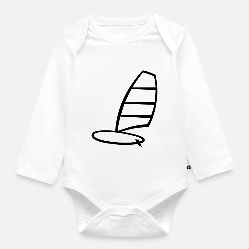 Windsurf - Organic Longsleeve Baby Bodysuit - white