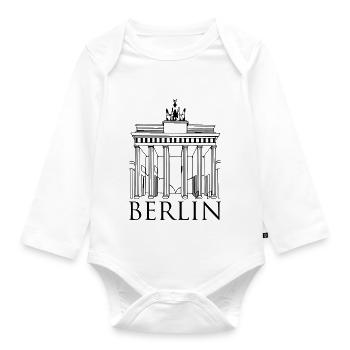 berlin - Organic Longsleeve Baby Bodysuit - white - Front