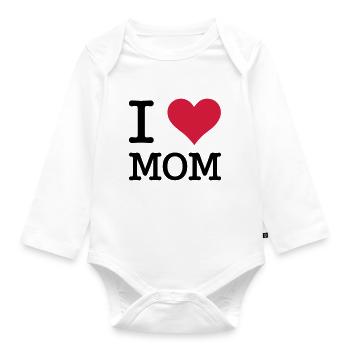J'aime maman - Body Bébé bio manches longues - blanc - Devant