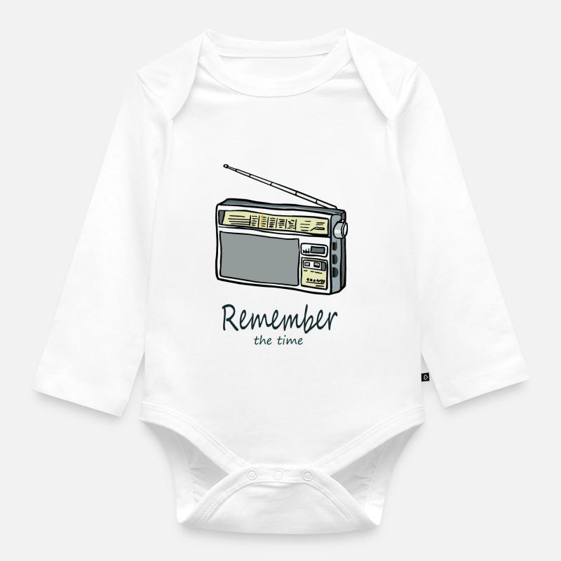 RememberTransistorraddio - Body Bébé bio manches longues - blanc