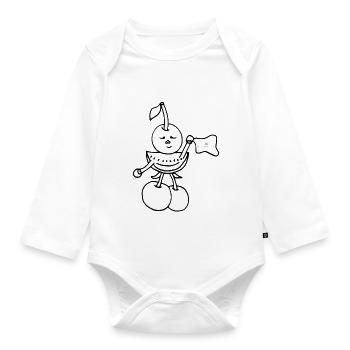 Reviens bientôt - Body Bébé bio manches longues - blanc - Devant