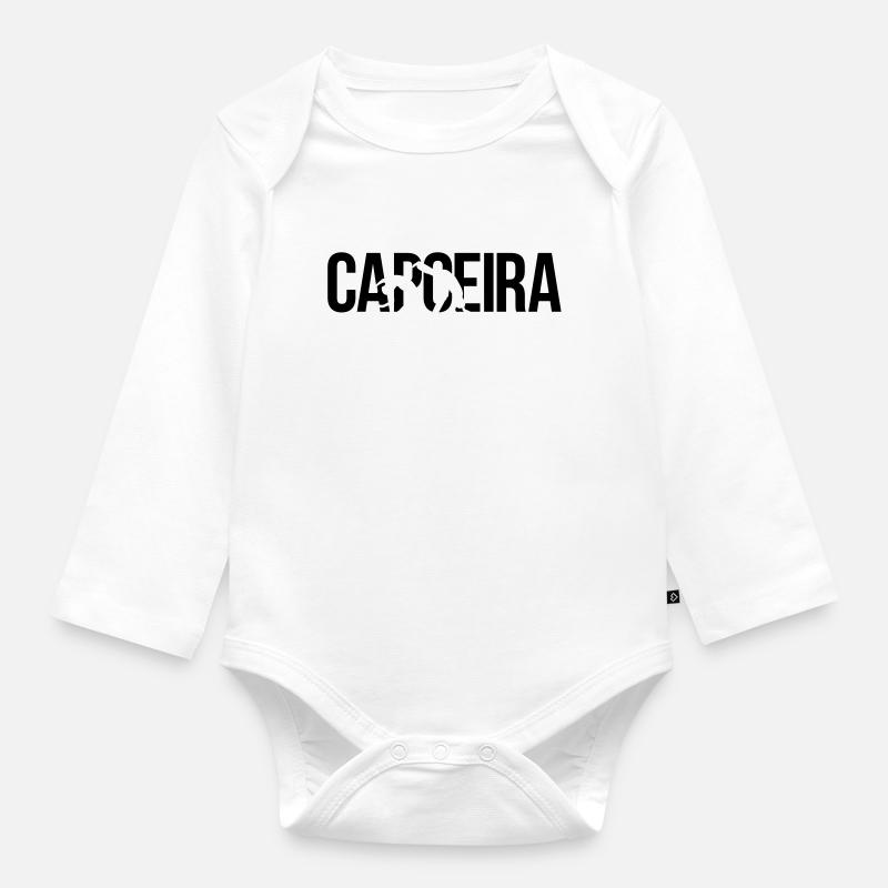 capoeira - Baby Bio-Langarm-Body - Weiß