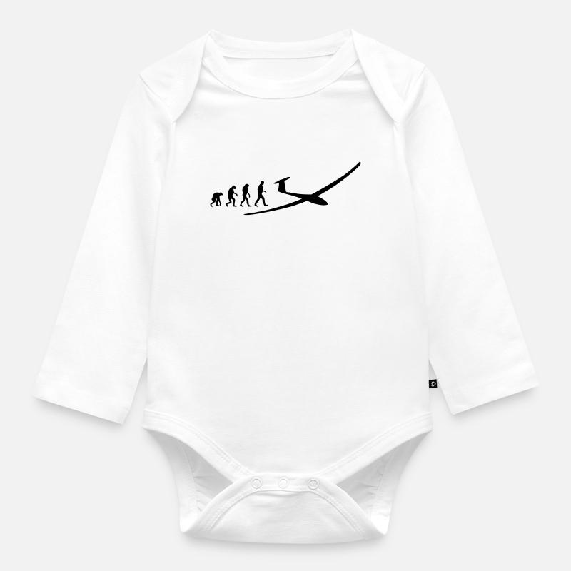 glider evolution - Body Bébé bio manches longues - blanc