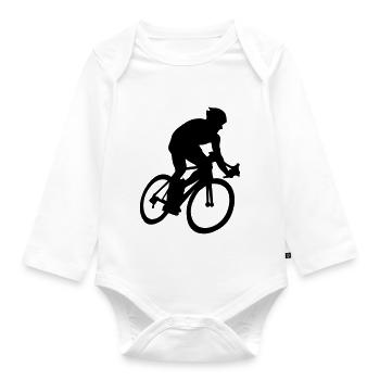 Radfahren, Radfahrer - Baby Bio-Langarm-Body - Weiß - Vorne