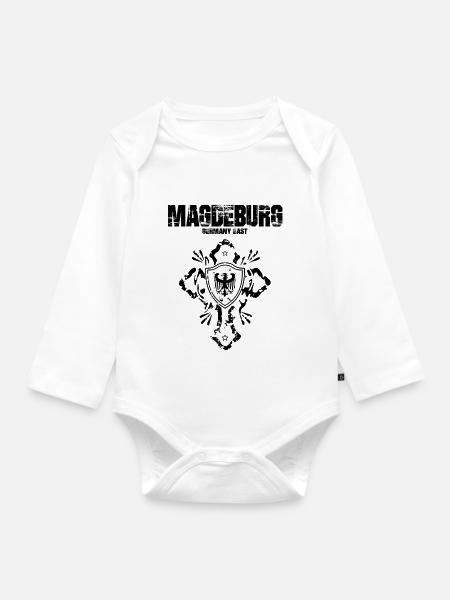 Magdeburg - Baby Bio-Langarm-Body - Weiß