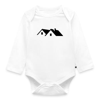 Dach - Baby Bio-Langarm-Body - Weiß - Vorne
