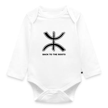 Zurück zu den Wurzeln amazigh - Baby Bio-Langarm-Body - Weiß - Vorne