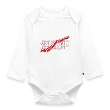 Just Adjust It Funny Chiropractor - Organic Longsleeve Baby Bodysuit - white - Front