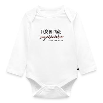 Für immer geliebt - Baby Bio-Langarm-Body - Weiß - Vorne