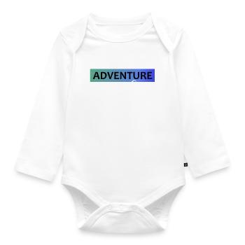 Adventure everywhere - Baby Bio-Langarm-Body - Weiß - Vorne