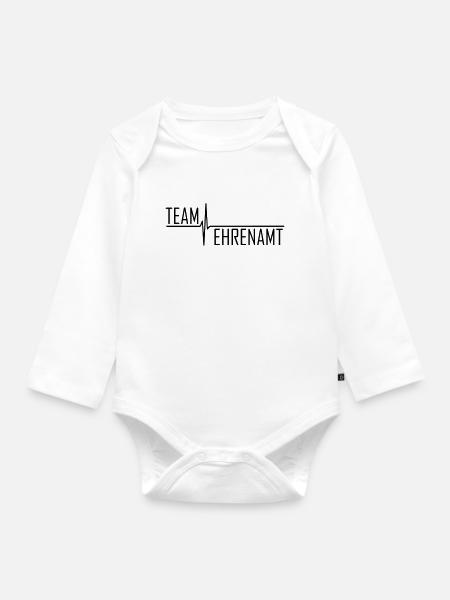 team ehrenamt wenn helfen herzenssache ist - Baby Bio-Langarm-Body - Weiß