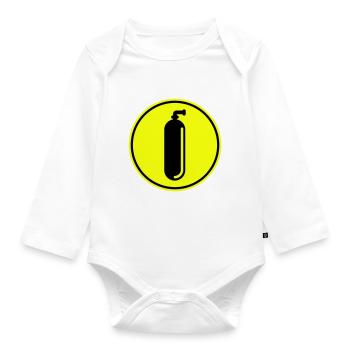 Oxygen Diving Circle - Organic Longsleeve Baby Bodysuit - white - Front
