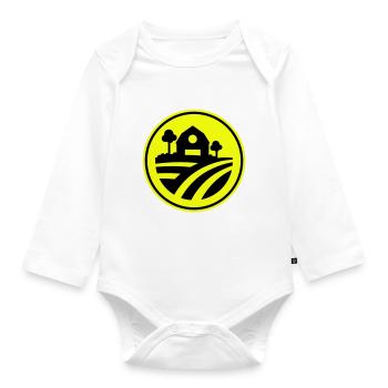 Farm Ernte icon - Baby Bio-Langarm-Body - Weiß - Vorne