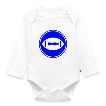 Football icon icon - Organic Longsleeve Baby Bodysuit - white - Front