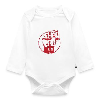 Lieber stehend sterben als kniend leben - Baby Bio-Langarm-Body - Weiß - Vorne