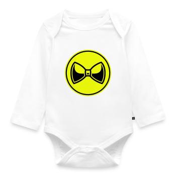 Bow Tie Gentleman - Organic Longsleeve Baby Bodysuit - white - Front