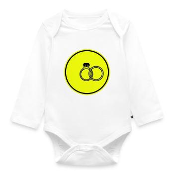 Eheringe symbol - Baby Bio-Langarm-Body - Weiß - Vorne