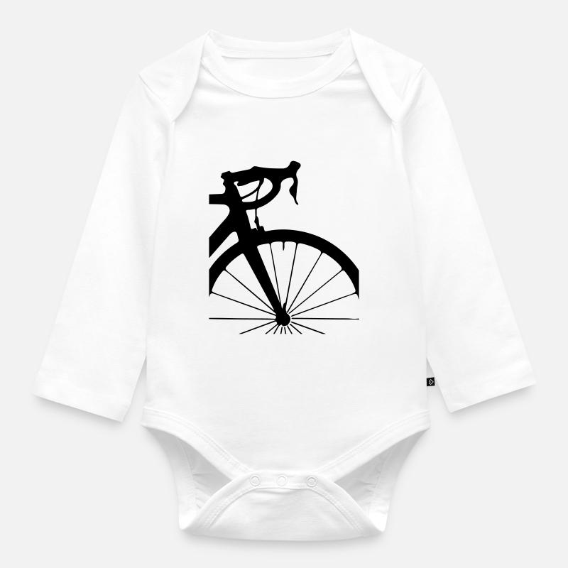 rennrad ausschnitt - Baby Bio-Langarm-Body - Weiß