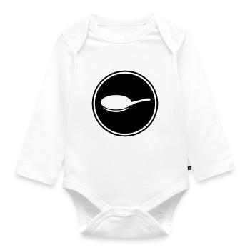 Pan Icon - Organic Longsleeve Baby Bodysuit - white - Front