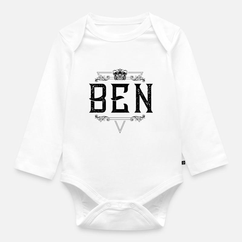 Nom de Ben - Body Bébé bio manches longues - blanc