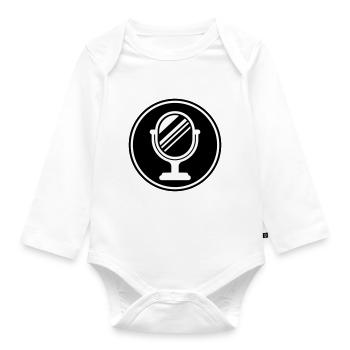 Mirror Icon Silhouette - Organic Longsleeve Baby Bodysuit - white - Front