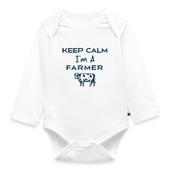 Agriculture | Farmer | Farm | Peasant - Organic Longsleeve Baby Bodysuit - white - Front
