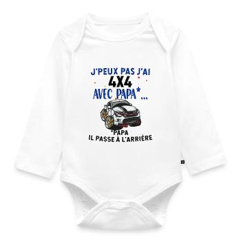 Bébé En Voiture Cadeau Drôle Future Naissance - Body Bébé bio manches longues - blanc - Devant