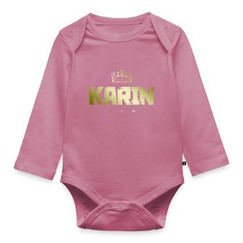 Karin - Body Bébé bio manches longues - mauve - Devant
